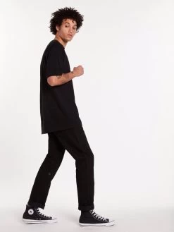 Mens Volcom Solver Modern Fit Jeans Black On Black -Fashion Menswear Shop 9729fc4b8013da09b38770e9a8faad0d