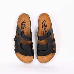 Moosefield Men's Leather Sandals - Black -Fashion Menswear Shop 97bbabae47793b56dda530b9e410afd8