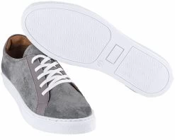 Noosy Men's Genuine Leather Sneakers - Grey -Fashion Menswear Shop 98fd7218 12a8 4688 89ba bc717f03891d