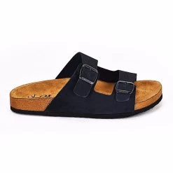 Moosefield Men's Arizona Leather Sandals - Navy