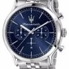 Maserati Epoca Chronograph Stainless Steel Blue Dial Quartz R8873618024 100M Men's Watch