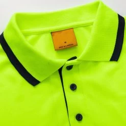 HI VIS Polo Shirts Short Sleeve Work Tops Tee Tradie Safety Workwear Reflective - Fluro Yellow / Nav -Fashion Menswear Shop 998faf56cb977c5dbcb05436f3103256