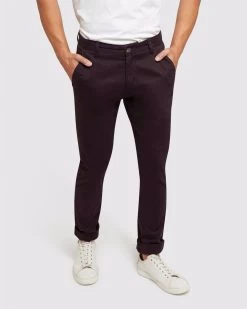 Oxford Men's Stretch Organic Cotton Skinny Chinos - Eggplant -Fashion Menswear Shop 99bdbc01f470d4a5ebd068adea485319