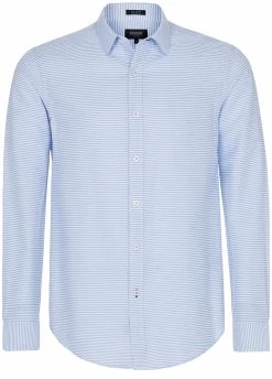 Oxford Men's Kenton Horizontal Strpe Shirt - Sky