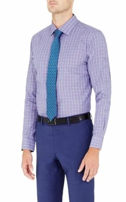 Oxford Men's Check Islington Shirt - Navy/Red -Fashion Menswear Shop 9a901742c486a5474290dce61e1a4cc5