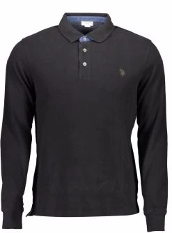 U.S. POLO ASSN. Black Cotton Polo Shirt