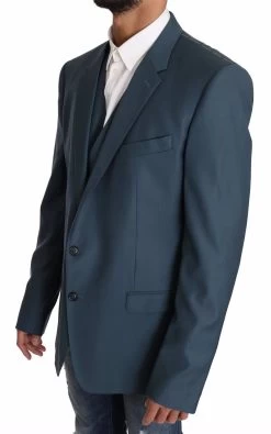 Dolce & Gabbana Dolce Gabbana Blazer Vest 2 Piece Blue MARTINI Wool -Fashion Menswear Shop 9b78585ec724ad79f26add211c1e8aa5