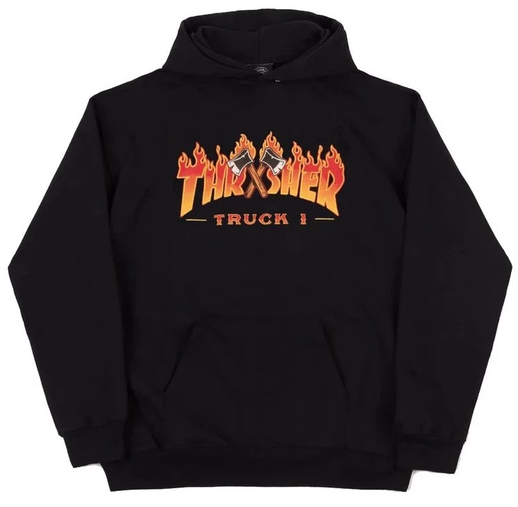 Mens Thrasher Truck 1 Hoody - Black 1 Mens Thrasher Truck 1 Hoody - Black