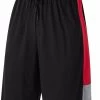Men's Stripe Casual Sports Shorts Sweat Drawstring Pockets Running Gym Pants - Black
