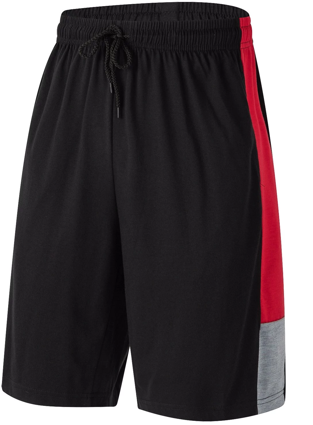 Men's Stripe Casual Sports Shorts Sweat Drawstring Pockets Running Gym Pants - Black 1 Men's Stripe Casual Sports Shorts Sweat Drawstring Pockets Running Gym Pants - Black