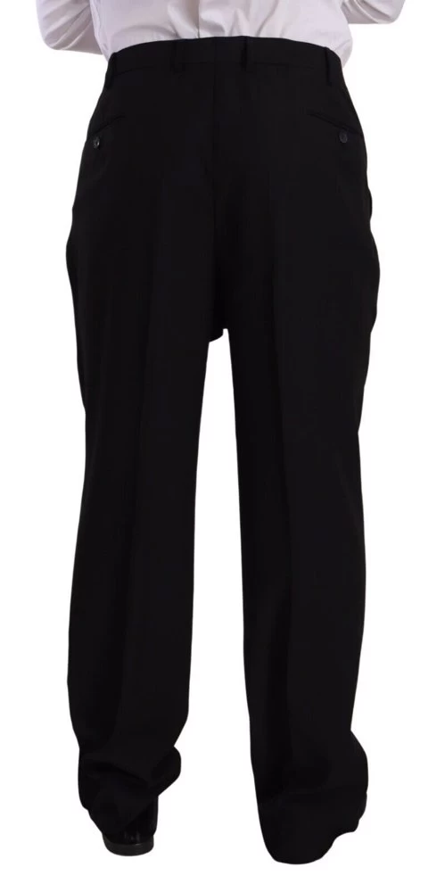 Domenico Tagliente Black Polyester Single Breasted Formal Suit 8 Domenico Tagliente Black Polyester Single Breasted Formal Suit - Image 8