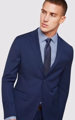 Oxford Men's Byron Wool Suit Jacket - Blue -Fashion Menswear Shop 9d3c35ac60e4ad2f45773b7ec879a1a0