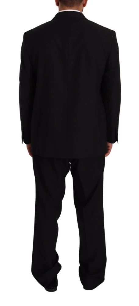 Domenico Tagliente Black Polyester Single Breasted Formal Suit 3 Domenico Tagliente Black Polyester Single Breasted Formal Suit - Image 3