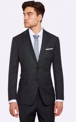 Oxford Men's Marlowe Wool Suit Jacket - Charcoal