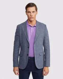 Oxford Men's Milton Checked Unlined Blazer - Blue -Fashion Menswear Shop 9e1c1743d8c2c320b35f7261df07d273