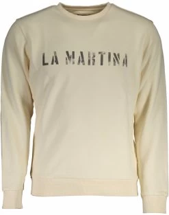 La Martina White Cotton Sweater