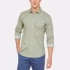 Oxford Men's Kenton Printed Shirt - Olive