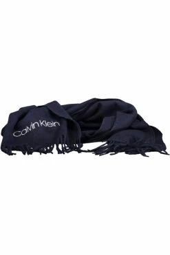 Calvin Klein Blue Wool Scarf