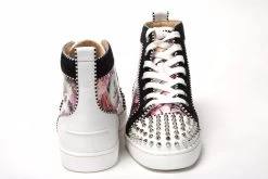 Christian Louboutin Multi/Silver Lou Spikes Orlato Flat Shoes -Fashion Menswear Shop 9ebdff0e0cdeb2c74eb53634ac35084e