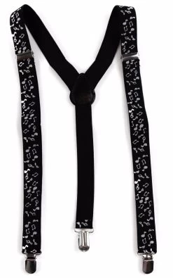 Mens Adjustable Black With White Music Notes Patterned Suspenders 7 Mens Adjustable Black With White Music Notes Patterned Suspenders -Fashion Menswear Shop 9ffda62cac3d9adde45fe5c26f936a5f