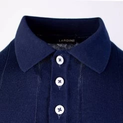 Lardini Navy Blue Cotton Short Sleeves Polo Shirt -Fashion Menswear Shop a0eee3aedaaa8a6cc86907bb2723789f