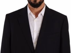 Domenico Tagliente Black Polyester Single Breasted Formal Suit 11 Domenico Tagliente Black Polyester Single Breasted Formal Suit -Fashion Menswear Shop a348900dbca7085194acaab366415cb1