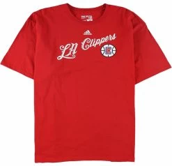 Adidas Mens LA Clippers Graphic T-Shirt, Red