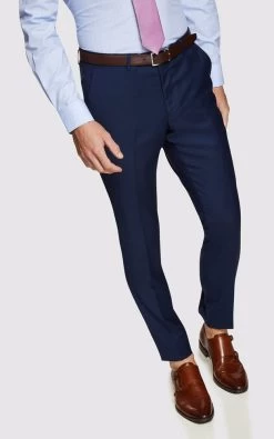 Oxford Men's Auden Wool Suit Trousers - Navy -Fashion Menswear Shop a6c57ff56b68bed30b9bb4e63644f09c