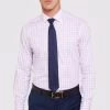 Oxford Men's Beckton French Cuff Shirt - Pink/White