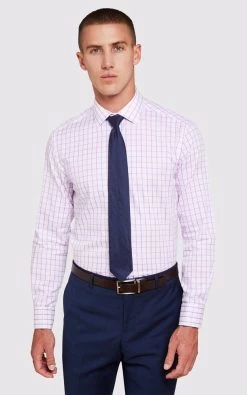 Oxford Men's Beckton French Cuff Shirt - Pink/White