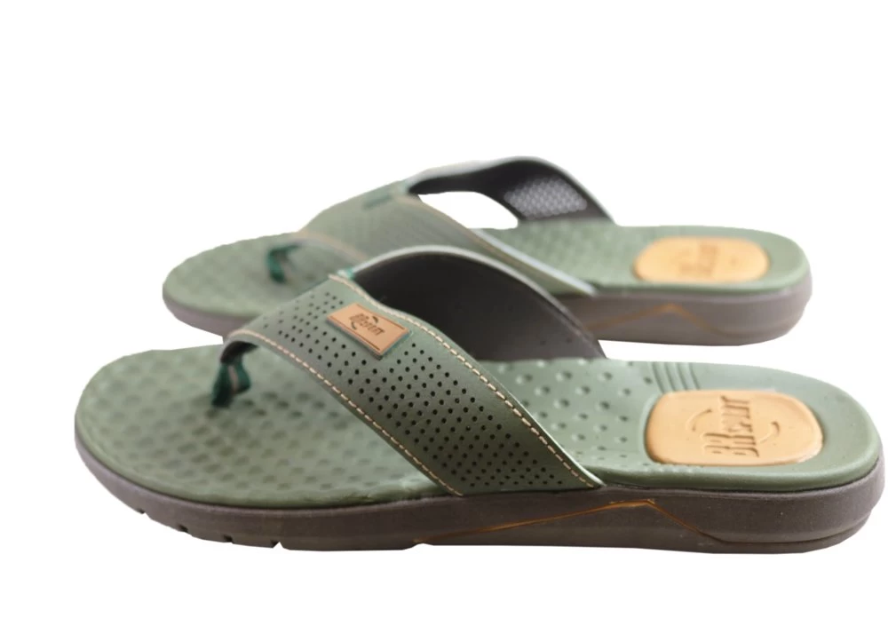 BR Sport Congo Mens Comfort Cushioned Thongs Sandals Made In Brazil - Green 5 BR Sport Congo Mens Comfort Cushioned Thongs Sandals Made In Brazil - Green - Image 5