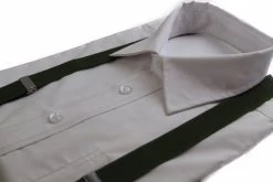 Adjustable 100Cm Olive Adult Mens Suspenders