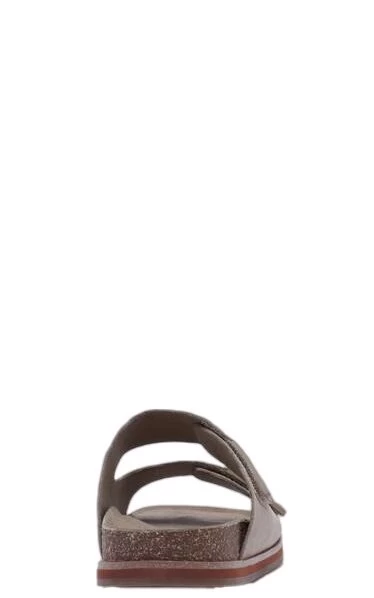 Mens Hush Puppies Cracker Taupe Sandals Slip On Leather Shoes 2 Mens Hush Puppies Cracker Taupe Sandals Slip On Leather Shoes - Image 2