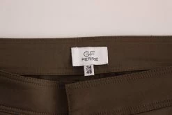GF Ferre Green Cotton Stretch Comfort Fit Pants 14 GF Ferre Green Cotton Stretch Comfort Fit Pants -Fashion Menswear Shop a7adc4fe78960095b0c10d4a18e98238
