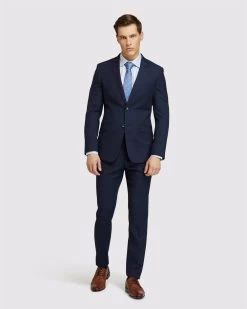 Oxford Men's Hopkins Wool Rich Check Suit Pants - Navy -Fashion Menswear Shop a7ffc45749b42f0bfd15a4feed725ec8