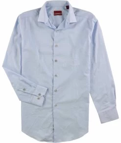 Alfani Mens Performance Button Up Dress Shirt, Blue