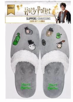 Mens Womens Harry Potter Kawaii Slippers Dark Grey - S/M 6 Mens Womens Harry Potter Kawaii Slippers Dark Grey - S/M -Fashion Menswear Shop a894acfe027c64c7b3d84844cceb1fca