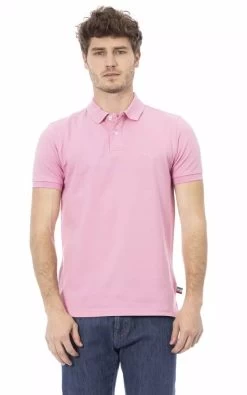 Baldinini Trend Pink Cotton Polo Shirt