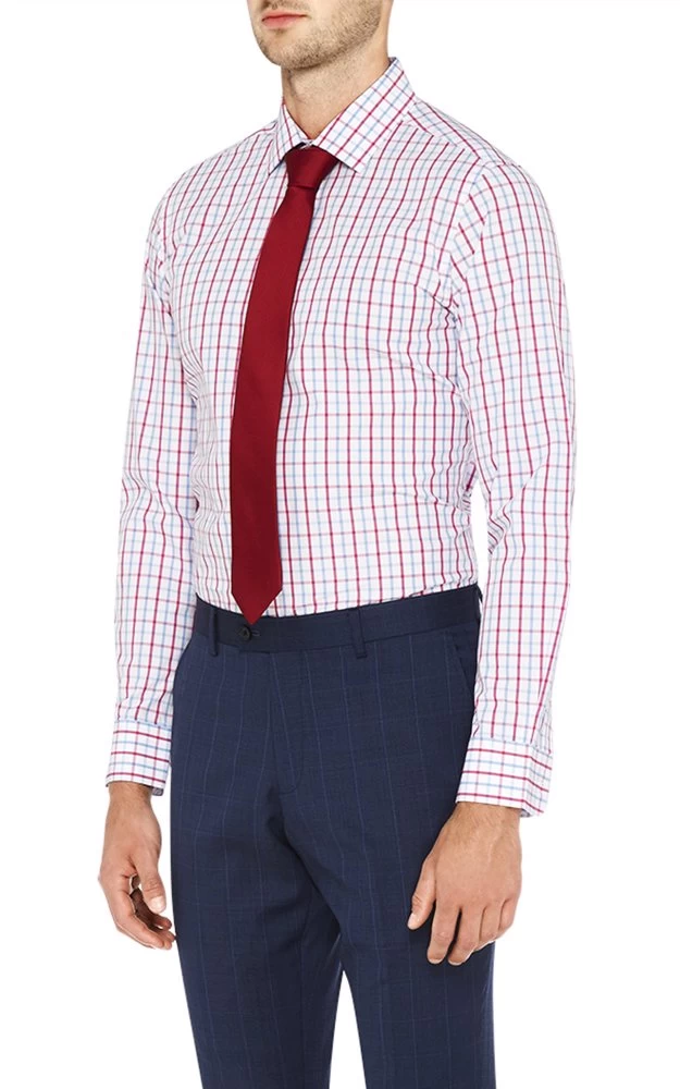 Oxford Men's Beckton Check Shirt Pink/ - Pink/Blue 4 Oxford Men's Beckton Check Shirt Pink/ - Pink/Blue - Image 4