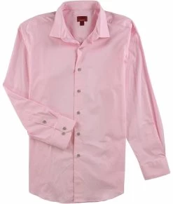 Alfani Mens Stretch Button Up Dress Shirt, Pink