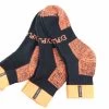 3 X Mens Bonds Explorer Tough Work Quarter Crew Cotton Socks - Black/Orange