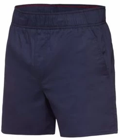 3 X Mens Hard Yakka Elastic Waist Short Navy Cotton Work Wear