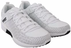 Plein Sport White Polyester Adrian Sneakers Shoes