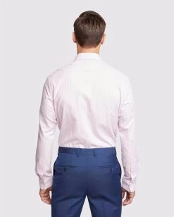Oxford Men's Islington Regular Fit Striped Shirt - Pink -Fashion Menswear Shop acbe1b20a5c6fec24bbb03abee3bbe1f