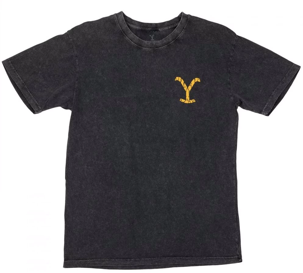 Yellowstone Dutton Ranch Distressed Logo Grey Front And Back T-Shirt 4 Yellowstone Dutton Ranch Distressed Logo Grey Front And Back T-Shirt - Image 4