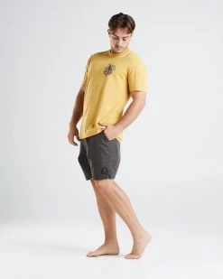 Mens The Mad Hueys Drop The Pick Volley Short 18" - TAN -Fashion Menswear Shop ad170819e22057523c7d60a4121e0703