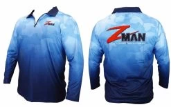 Medium Zman Collared Adults Long Sleeve Tournament Fishing Shirt - 50- UV Protection