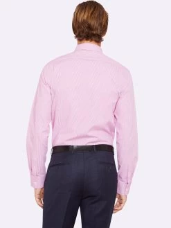 Oxford Men's Beckton Dobby Shirt - Magenta -Fashion Menswear Shop af4cdc664f6d91880daa7bedcc0f139a