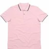 Mantis Mens The Tipped Polo Shirt (Soft Pink/Navy) - PC3672