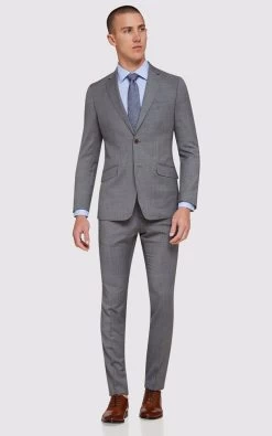 Oxford Men's New Hopkins Wool Mohair Suit Jacket - Grey -Fashion Menswear Shop af84c9bb7eea48956f098d3d817e7c20